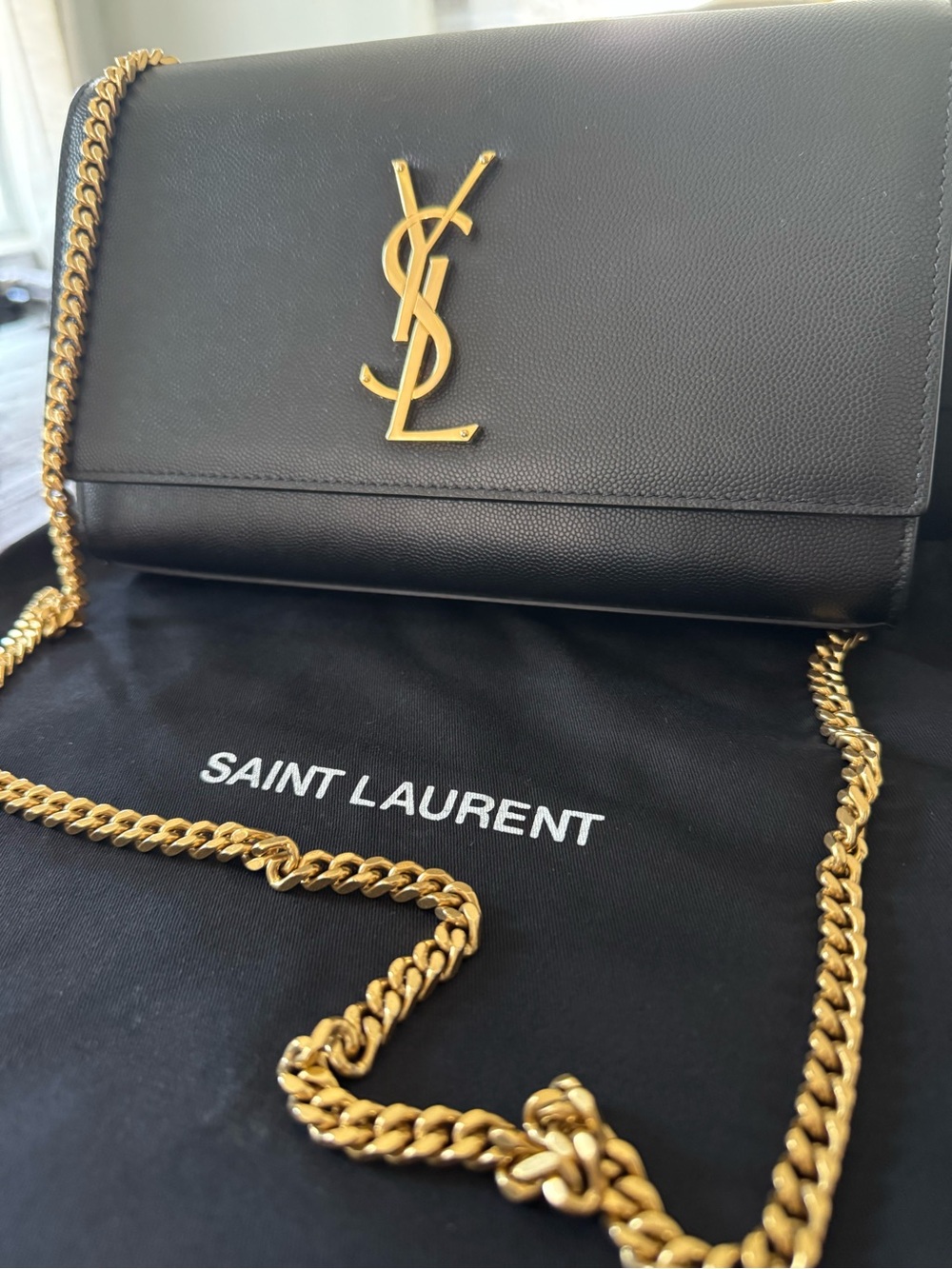 Saint Laurent Kate Medium Grain de Poudre Shoulder Bag
